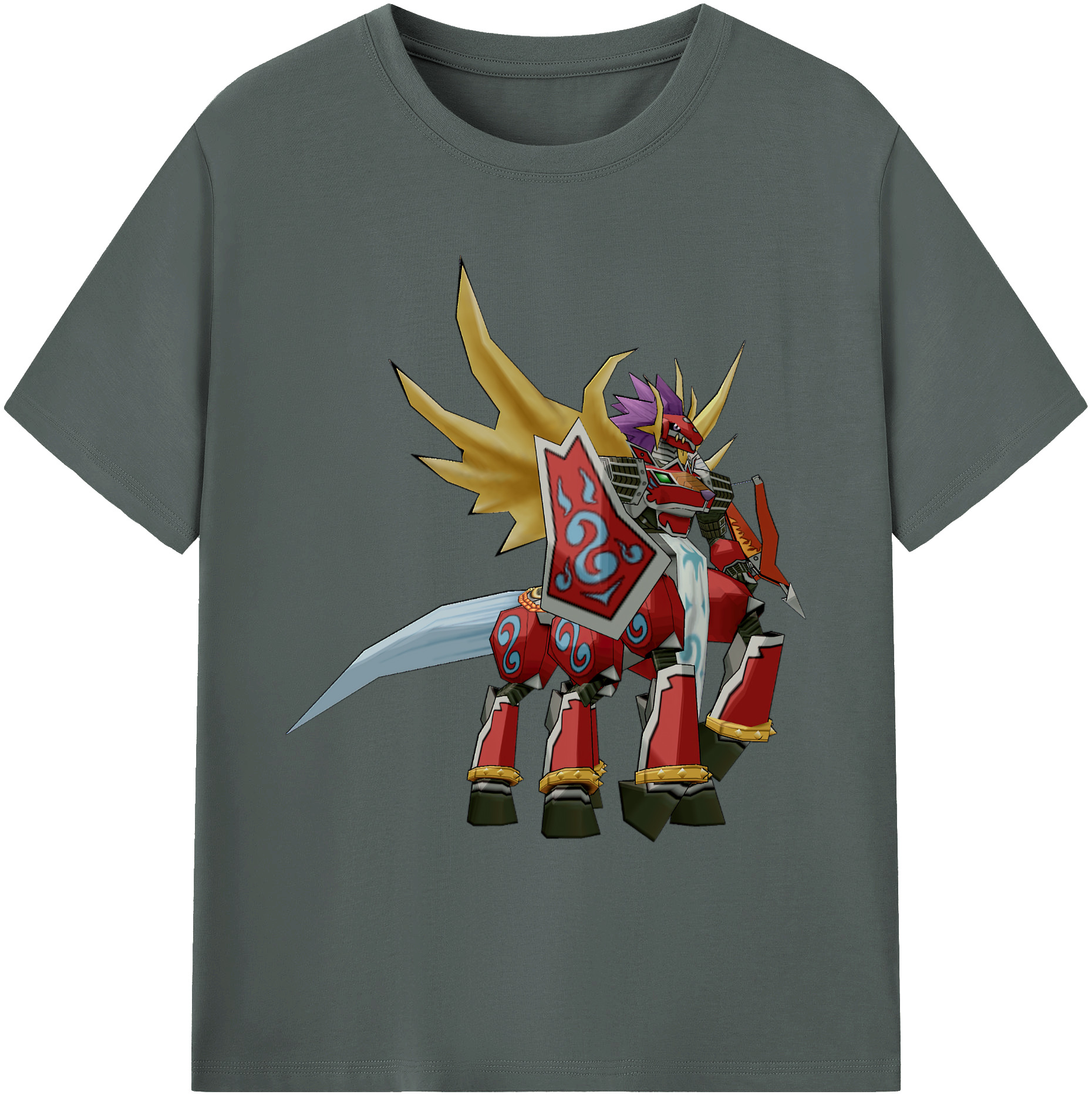 （画像用） Digimon デジタルモンスター/デジモン 綿100％ メンズ半袖Tシャツ｜肌触りやわらか＆通気性